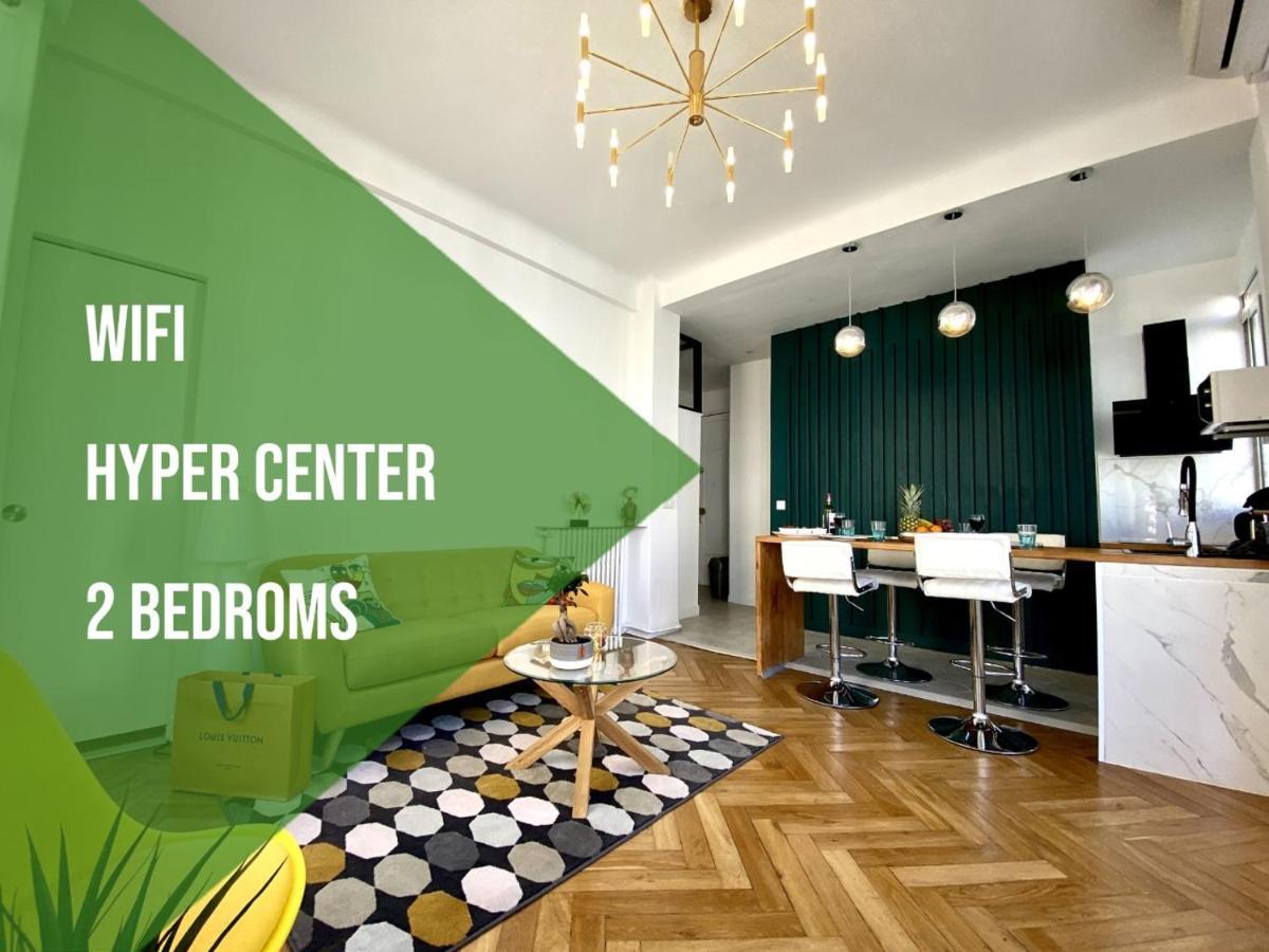 2 Bedroom - Hyper Center - Kitchen - Tramway - Balcony - Air Conditioner - Wifi Nice Dış mekan fotoğraf